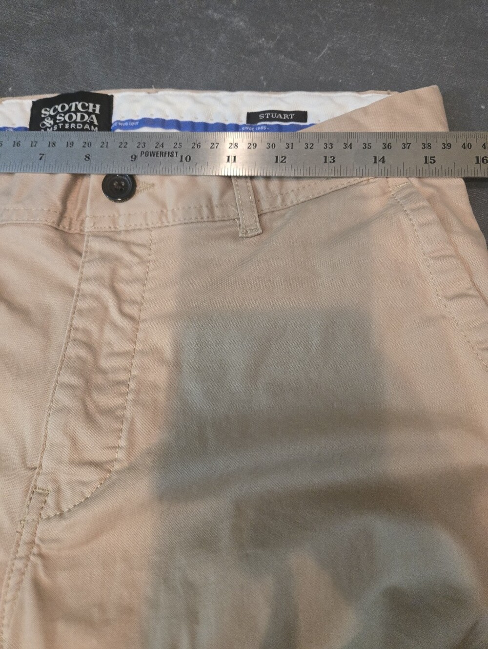 Scotch & Soda Tan Chino Pants with Branded Patch - Picture 14 of 16